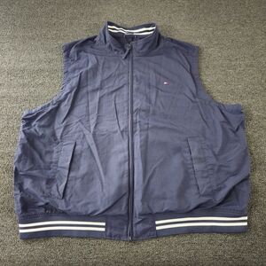 Tommy Hilfiger Mens 4XL Vest Navy Windbreaker Full Zip
